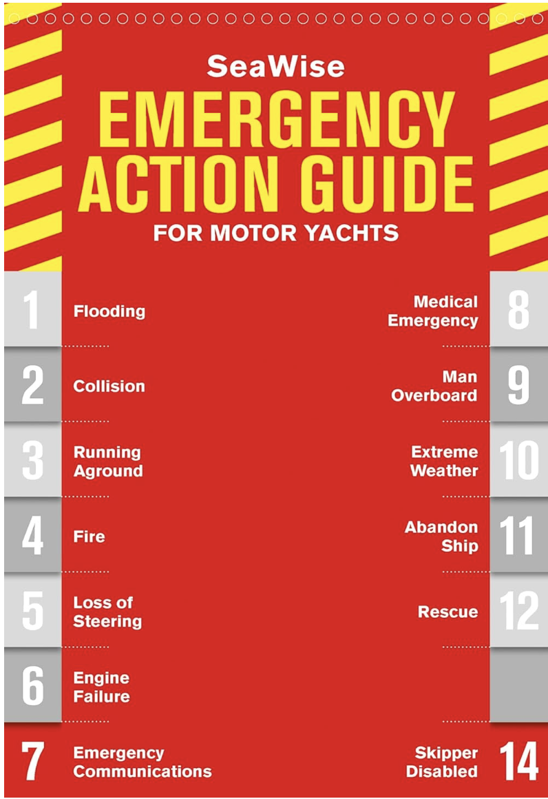 SeaWise Emergency Action Guide for Motor Yachts — book cover